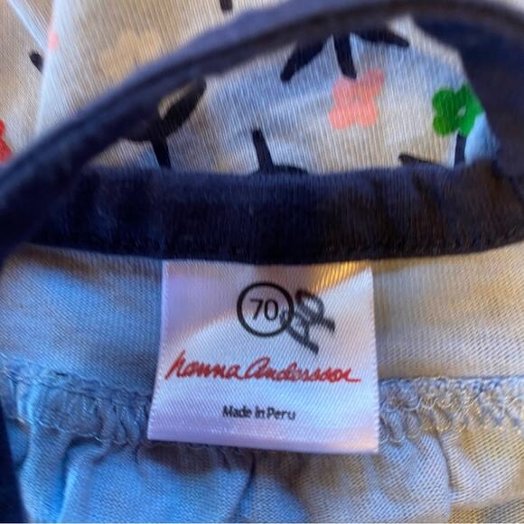 Hanna Andersson Dress Spring Baby Girl Floral Sundress Size 70 6-12 months - Picture 3 of 5